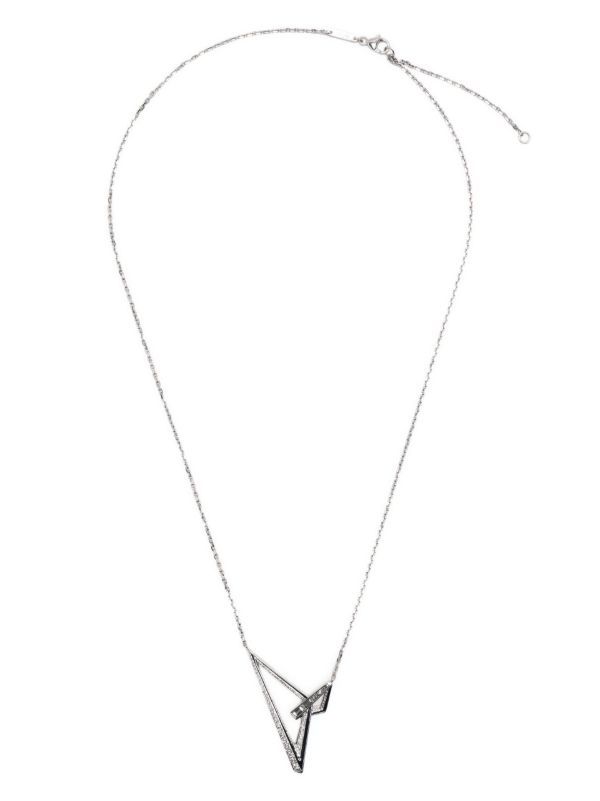 Browns Stephen Webster 18K White Gold Vertigo Obtuse Diamond Necklace | Browns Fine Necklaces
