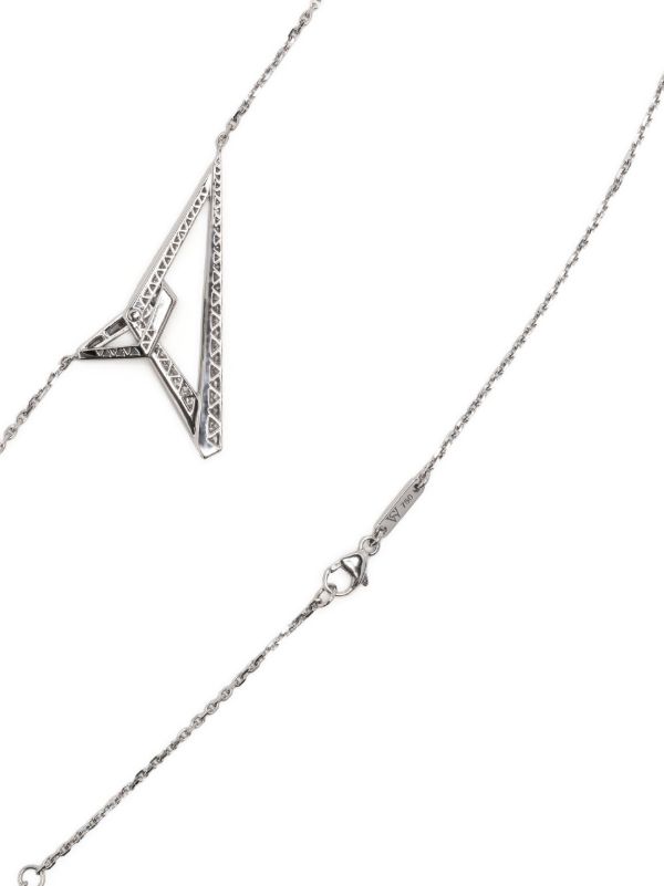 Browns Stephen Webster 18K White Gold Vertigo Obtuse Diamond Necklace | Browns Fine Necklaces