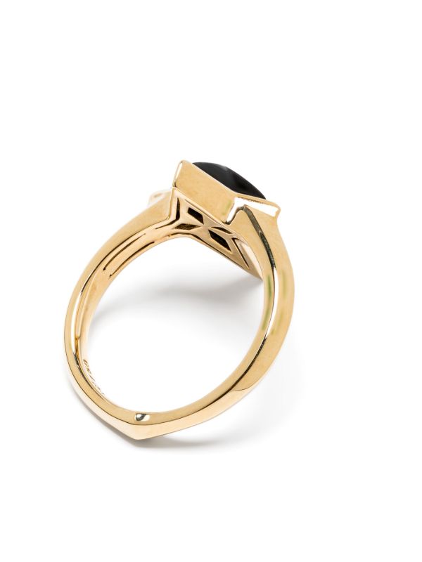 Browns Stephen Webster 18K Yellow Gold New Cross Onyx Ring | Browns Rings