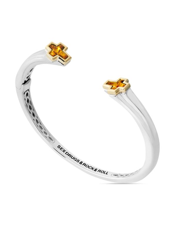 browns Stephen Webster 18K Yellow Gold Sex & Drugs & Rock & Roll Citrine Bracelet | Browns Bracelets