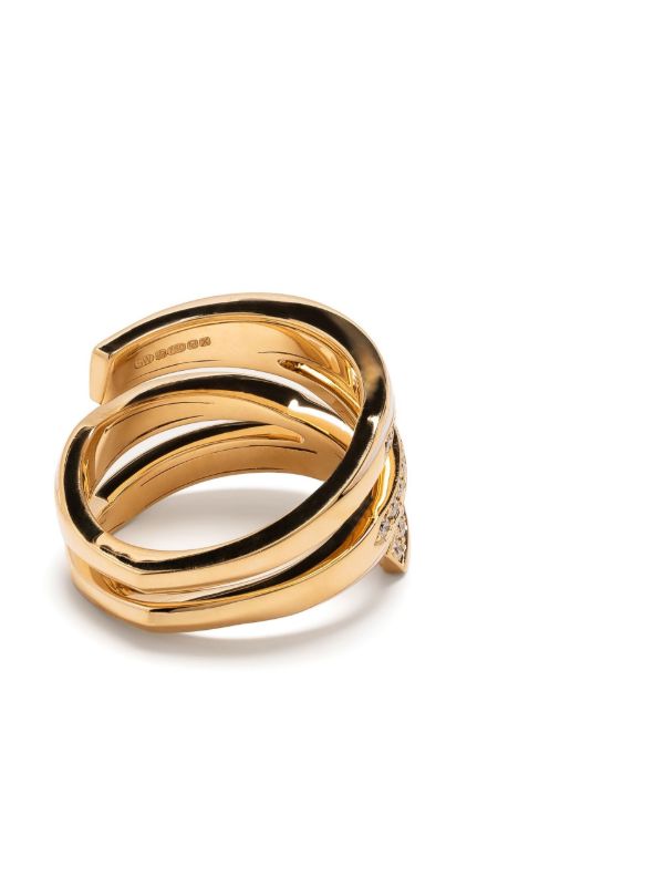 Browns Stephen Webster 18K Yellow Gold Vertigo Infinity Diamond Ring | Browns Fine Rings