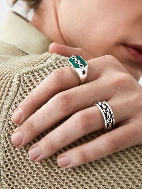 Browns Stephen Webster Silver Thorn Addiction Link Ring | Browns Rings