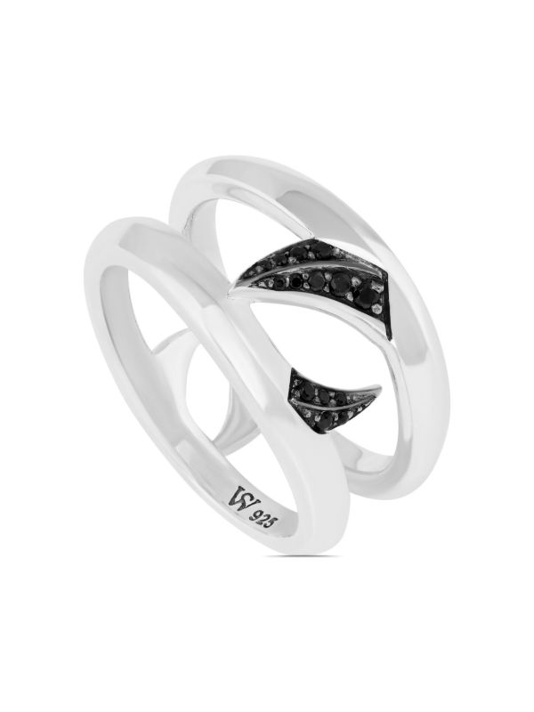 browns Stephen Webster Sterling Silver Double Thorn Sapphire Ring | Browns Rings