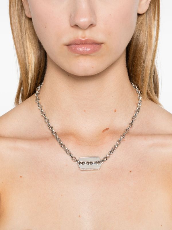 Browns Stephen Webster Sterling Silver Inline Razer Tag Necklace | Browns Necklaces