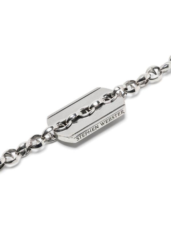 Browns Stephen Webster Sterling Silver Inline Razer Tag Necklace | Browns Necklaces
