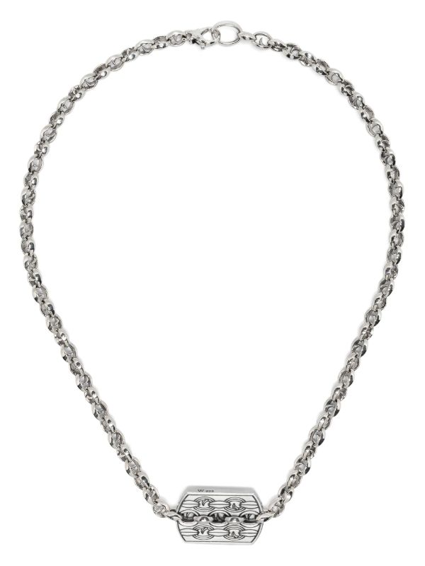 browns Stephen Webster Sterling Silver Inline Razer Tag Necklace | Browns Necklaces