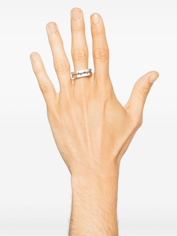 Browns Stephen Webster Sterling Silver Inscription Inlay Malachite Signet Ring | Browns Rings