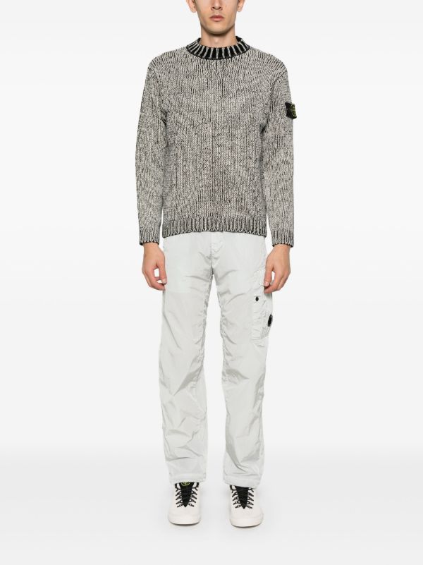 Browns Stone Island Black Compass-Patch Sweater | Browns Knitted Sweaters