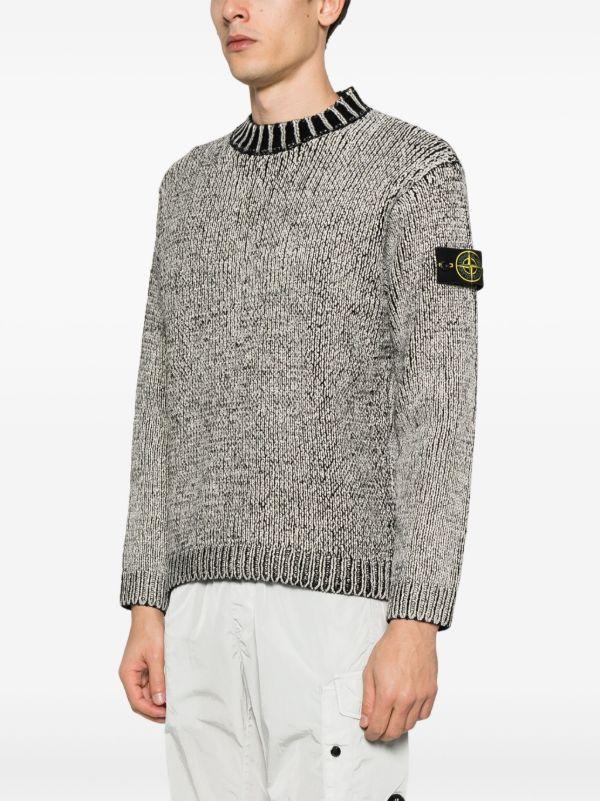 Browns Stone Island Black Compass-Patch Sweater | Browns Knitted Sweaters