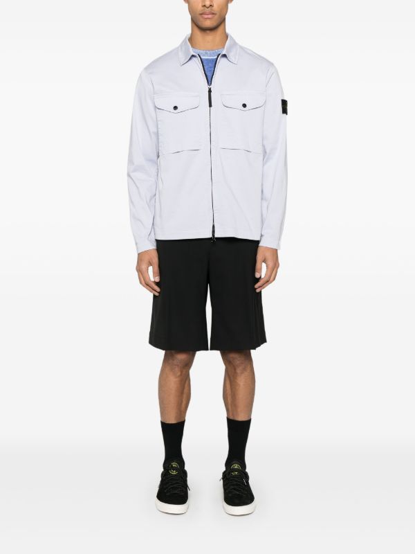 Browns Stone Island Compass-Badge Overshirt | Browns Shirt Jackets