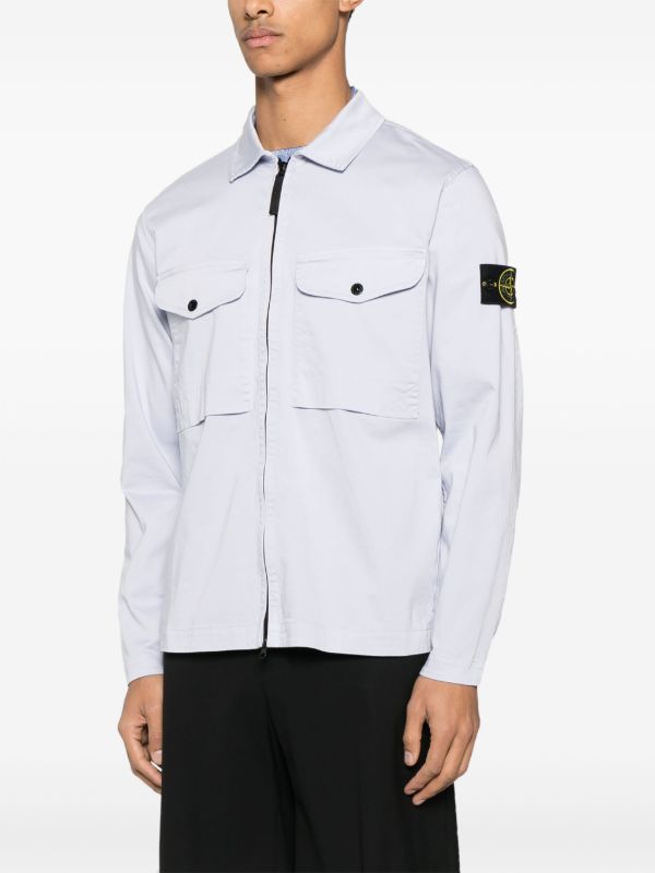 Browns Stone Island Compass-Badge Overshirt | Browns Shirt Jackets