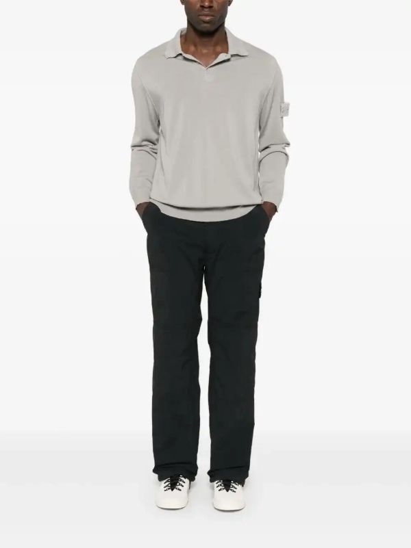 Browns Stone Island Compass-badge Polo Shirt | Browns Polo Shirts