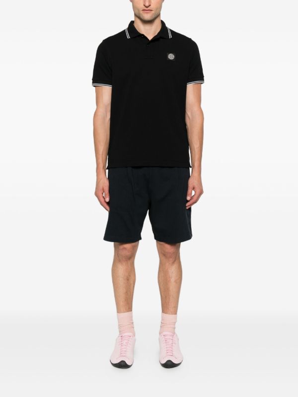 Browns Stone Island Compass-patch Polo Shirt | Browns Polo Shirts