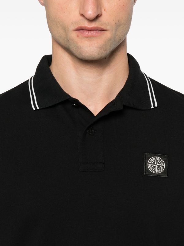 Browns Stone Island Compass-patch Polo Shirt | Browns Polo Shirts