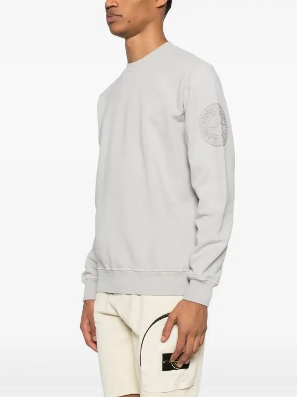 Browns Stone Island Cotton Fleece Sweatshirt | Browns Sweatshirts