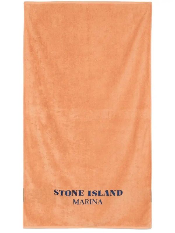 Browns Stone Island Logo-embroidered Beach Towel | Browns Beach Cover-Ups