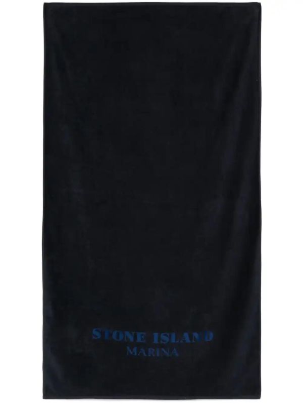 Browns Stone Island Logo-embroidered Beach Towel | Browns Beach Cover-Ups