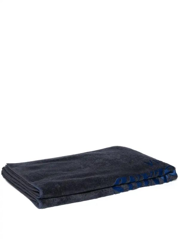 browns Stone Island logo-embroidered beach towel | Browns Beach Cover-Ups
