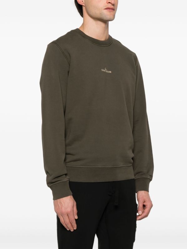 Browns Stone Island Logo-Print Sweatshirt | Browns Sweatshirts