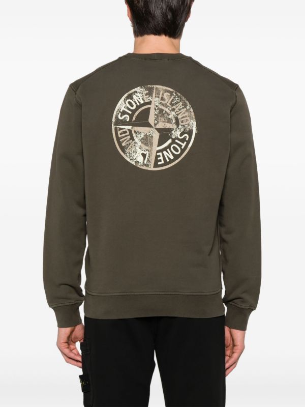 Browns Stone Island Logo-Print Sweatshirt | Browns Sweatshirts