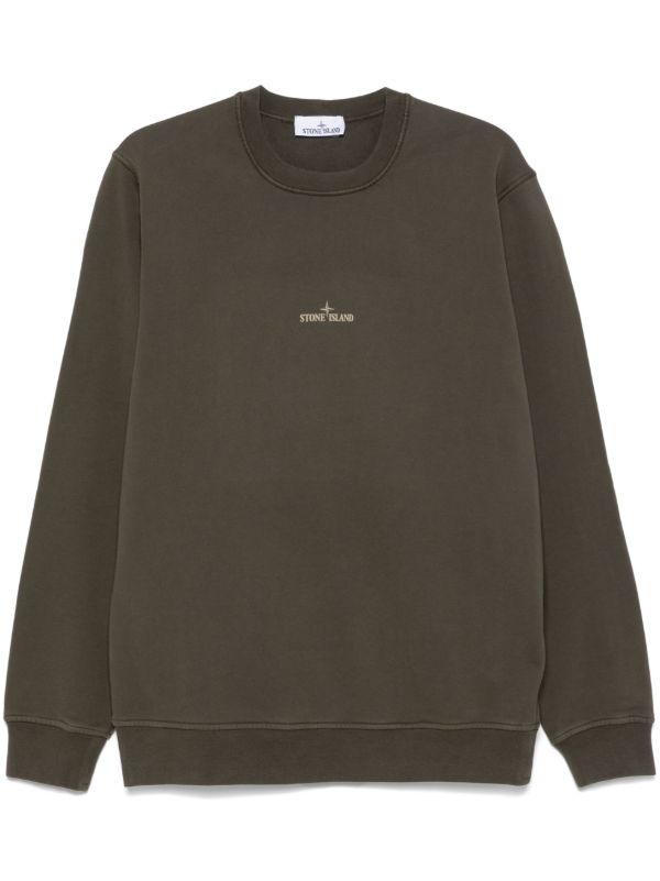 browns Stone Island Logo-Print Sweatshirt | Browns Sweatshirts