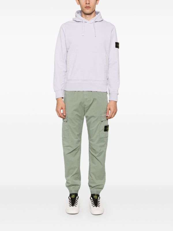 Browns Stone Island Purple Compass-Patch Hoodie | Browns Hoodies