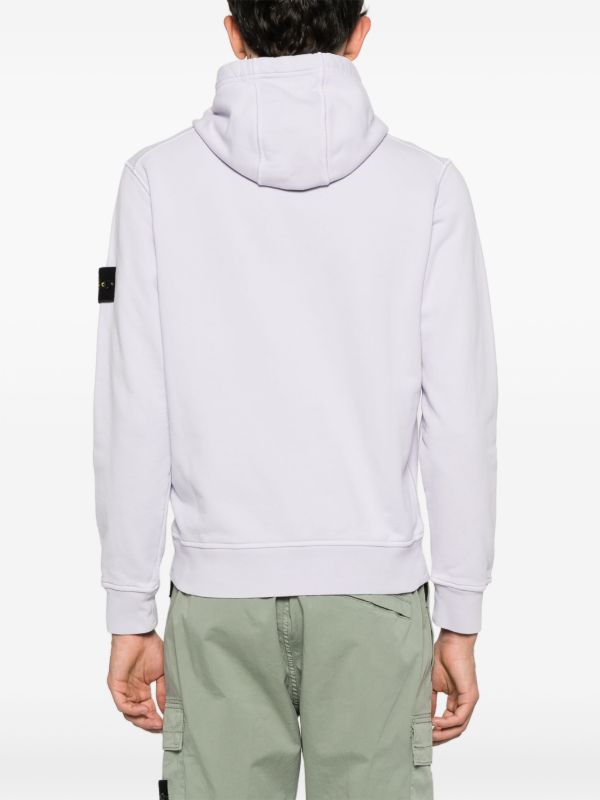 Browns Stone Island Purple Compass-Patch Hoodie | Browns Hoodies
