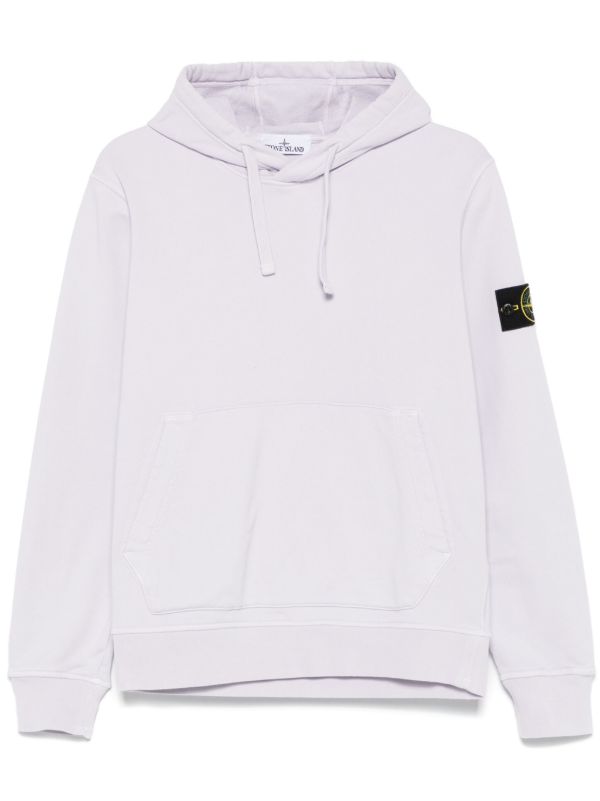 browns Stone Island Purple Compass-Patch Hoodie | Browns Hoodies