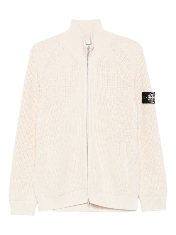 browns Stone Island Raw Beauty zip-up cardigan | Browns Cardigans