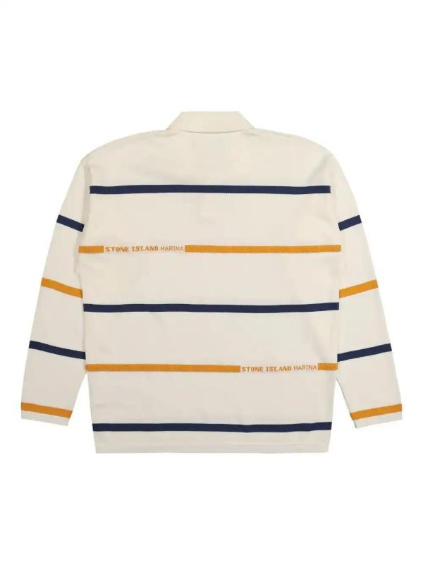 Browns Stone Island Striped Cotton Shirt | Browns Polo Shirts