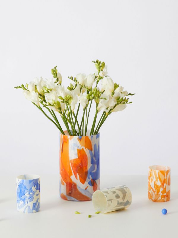 Browns Stories Of Italy Blue And Orange Nougat Murano Glass Tumbler Set | Browns Homeware