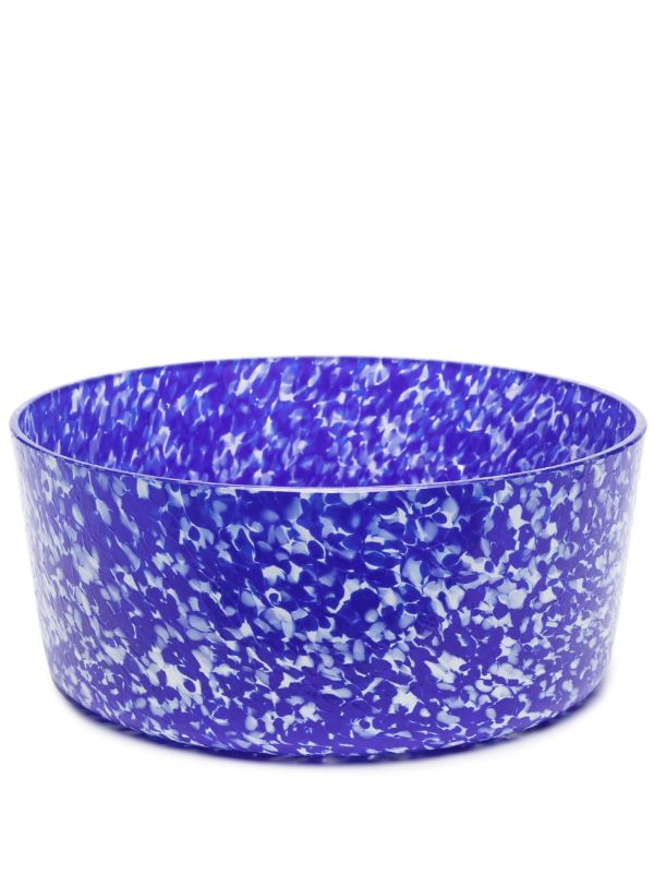 browns Stories of Italy blue Macchia large glass bowl | Browns Plates & Bowls