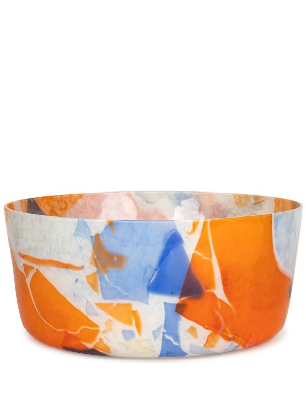 browns Stories of Italy orange summer glass bowl | Browns Vases