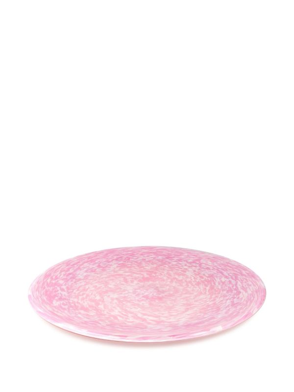 Browns Stories Of Italy Pink Macchia Glass Plate | Browns Decorative Trays & Plates