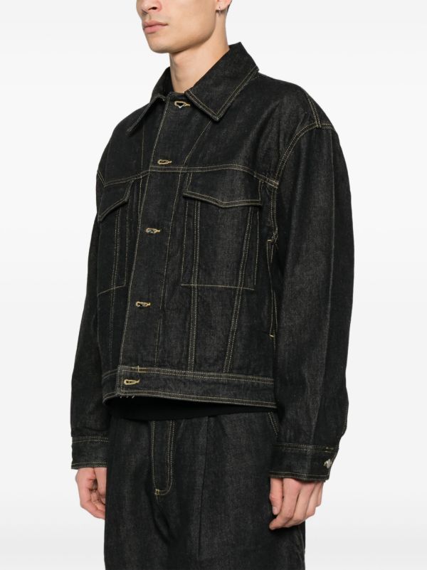 Browns Studio Nicholson Black Denim Jacket | Browns Denim Jackets