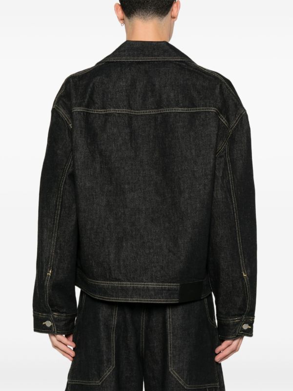 Browns Studio Nicholson Black Denim Jacket | Browns Denim Jackets