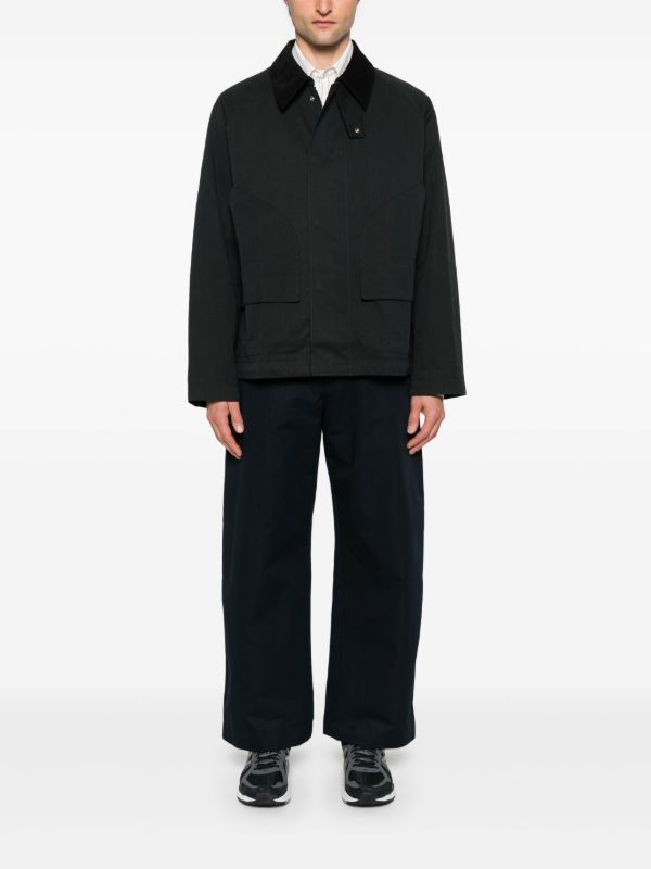 Browns Studio Nicholson Black Press-Stud Bomber Jacket