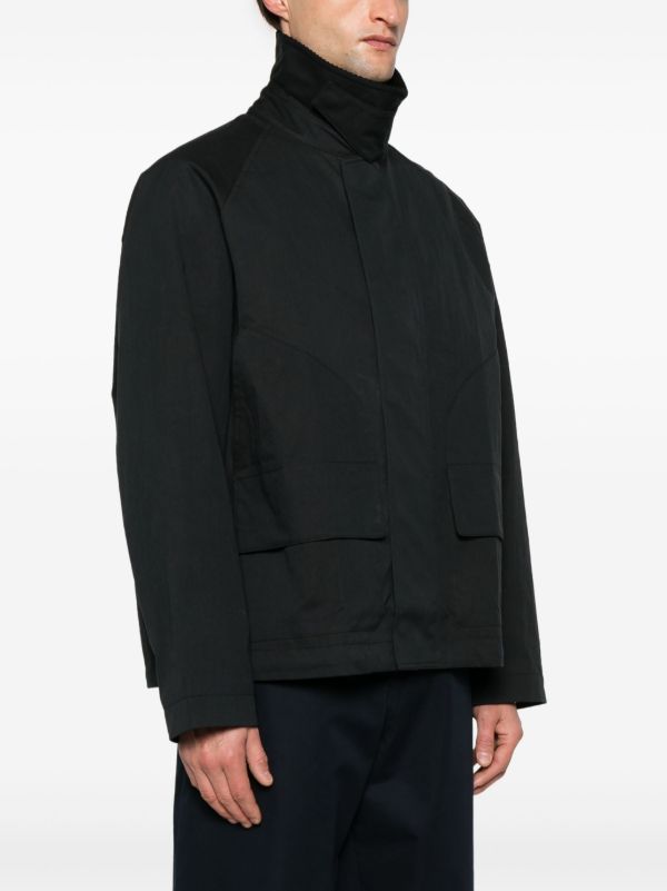 Browns Studio Nicholson Black Press-Stud Bomber Jacket