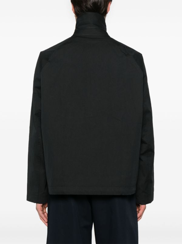 Browns Studio Nicholson Black Press-Stud Bomber Jacket