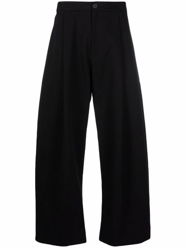 browns Studio Nicholson black wide-leg trousers | Browns Wide-Leg Jeans