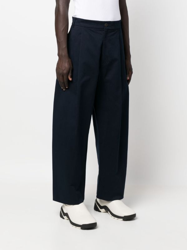 Browns Studio Nicholson Blue Acuna Cotton Wide-leg Trousers | Browns Wide Leg Pants