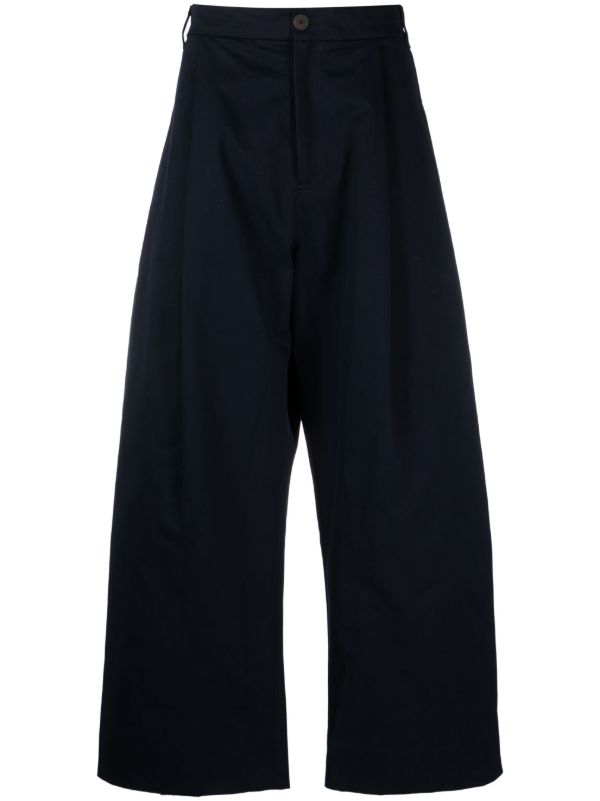 browns Studio Nicholson Blue Acuna cotton wide-leg trousers | Browns Wide Leg Pants