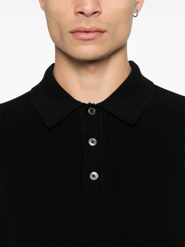 Browns Studio Nicholson Blue Cotton Polo Sweater | Browns Polo Shirts