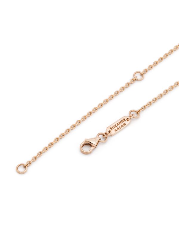 Browns Suzanne Kalan 18K Rose Gold Cascade Diamond Necklace | Browns Fine Necklaces