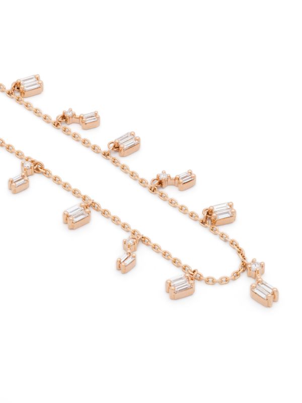 Browns Suzanne Kalan 18K Rose Gold Cascade Diamond Necklace | Browns Fine Necklaces