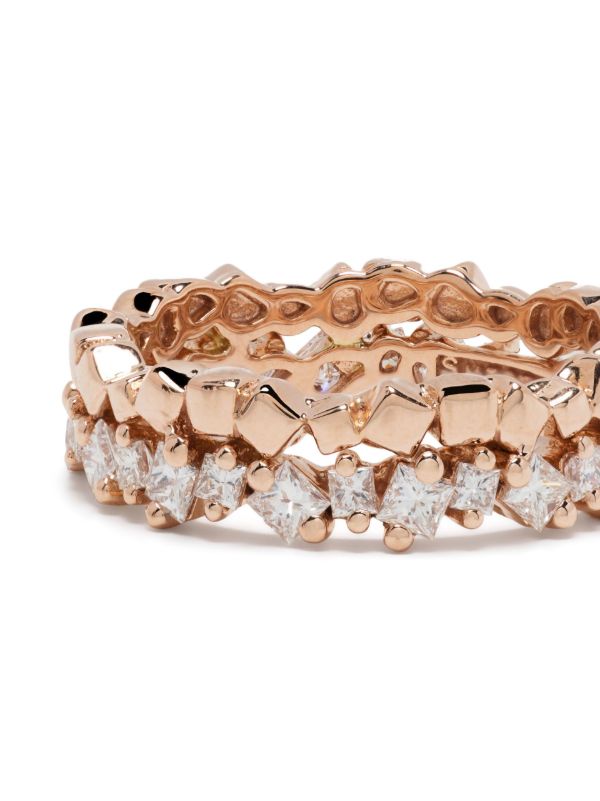 Browns Suzanne Kalan 18K Rose Gold Mini Diamond Eternity Ring | Browns Fine Rings