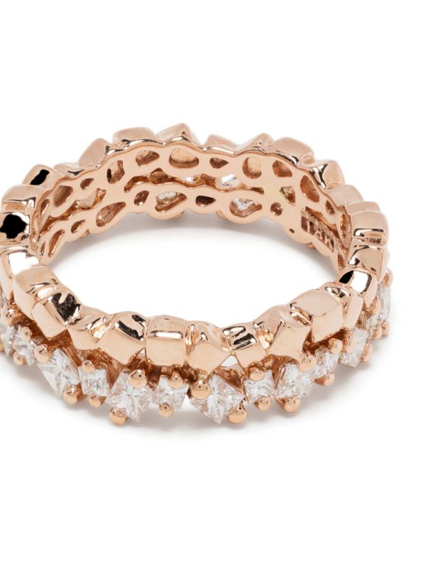 Browns Suzanne Kalan 18K Rose Gold Mini Diamond Eternity Ring | Browns Fine Rings