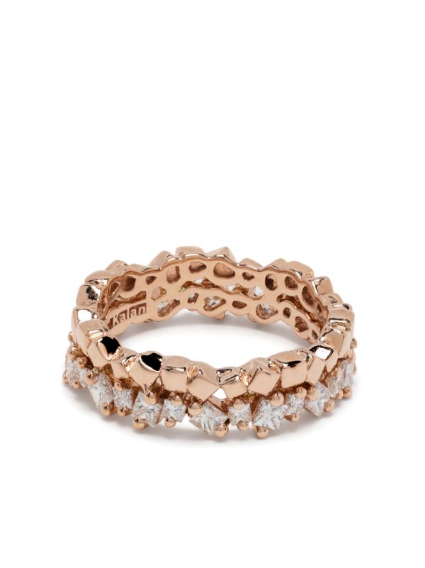browns Suzanne Kalan 18K Rose Gold Mini Diamond Eternity Ring | Browns Fine Rings