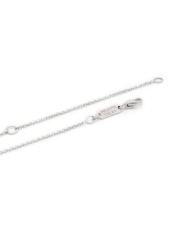 Browns Suzanne Kalan 18K White Gold Classic Diamond Bar Necklace | Browns Fine Necklaces