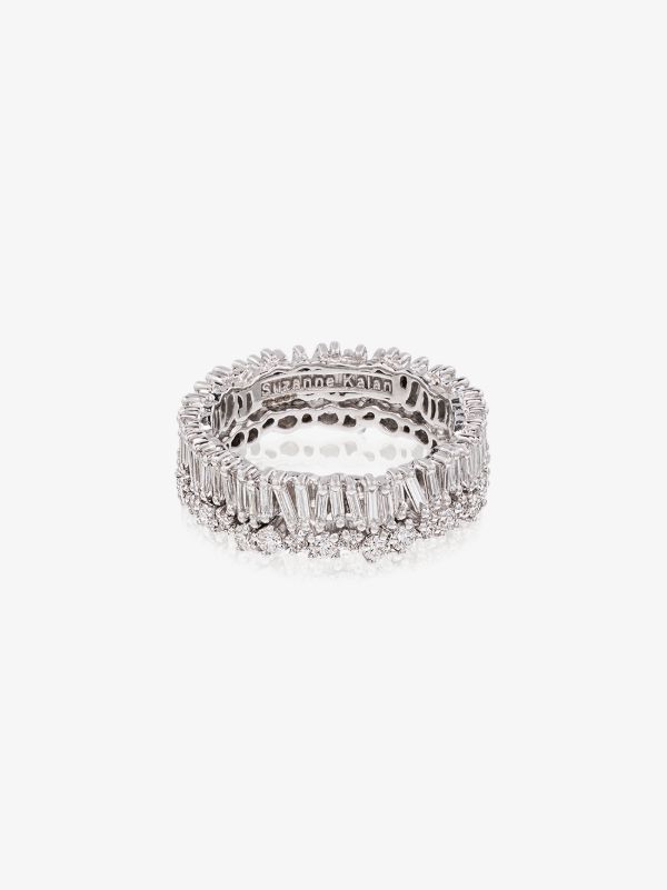 browns Suzanne Kalan 18K white gold Fireworks short stack diamond ring | Browns Fine Rings
